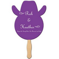 Cowboy Stock Shape Fan w/ Wooden Stick